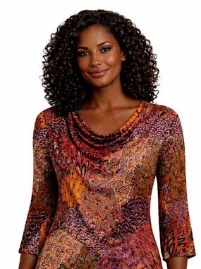 Multicolored blouse. Light material. Large.